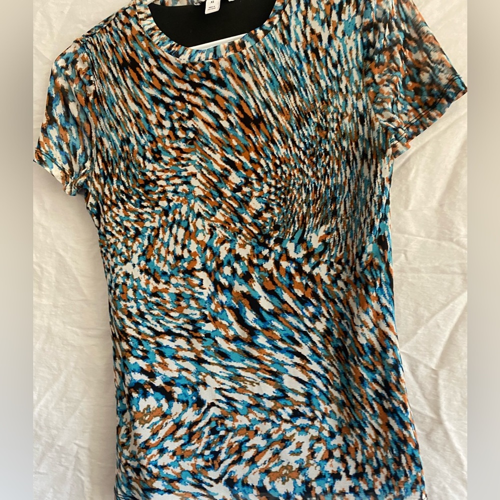 Bar III Mesh Top Vibrant Baby Tee